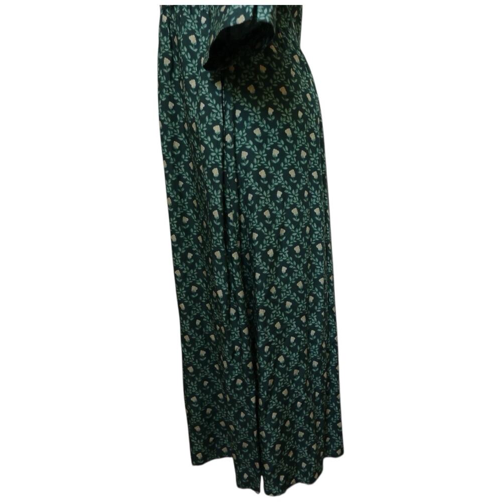 Beau & Ro Green Floral Button Front Midi Dress Size XS - Picture 5 of 12